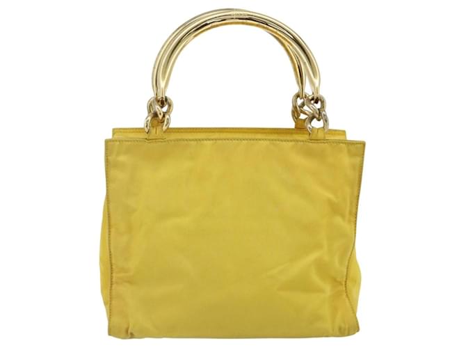 PRADA Hand Bag Nylon Yellow Gold - vista 2