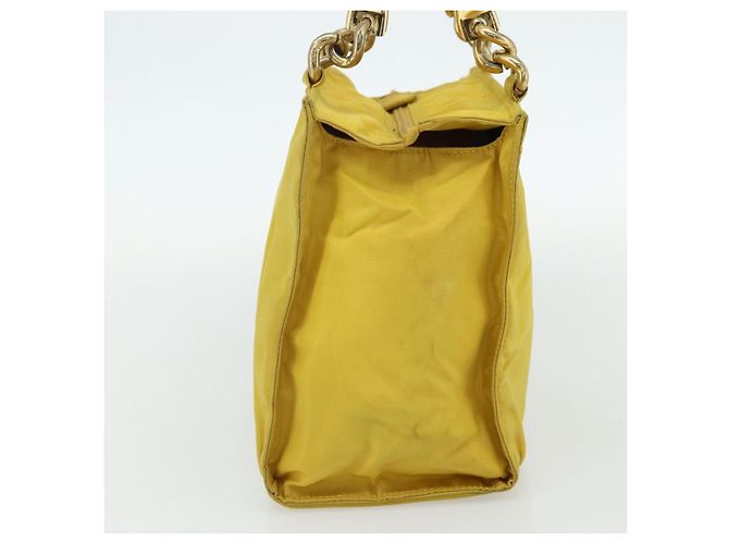 PRADA Hand Bag Nylon Yellow Gold - vista 4