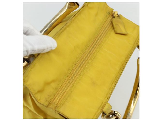 PRADA Hand Bag Nylon Yellow Gold - vista 6