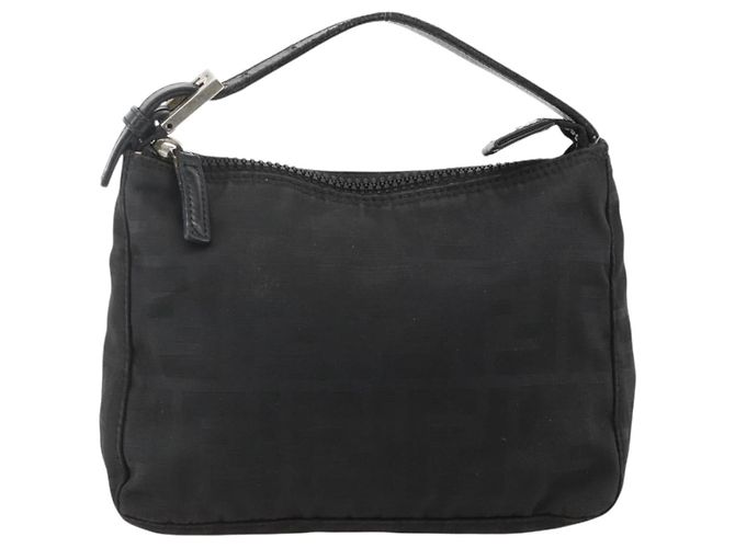 FENDI Zucca Canvas Hand Pouch Nylon Black Silver - vista 13