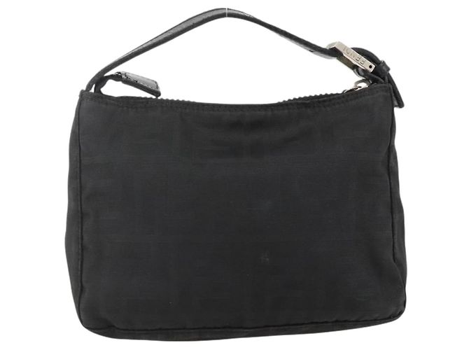 FENDI Zucca Canvas Hand Pouch Nylon Black Silver - vista 2
