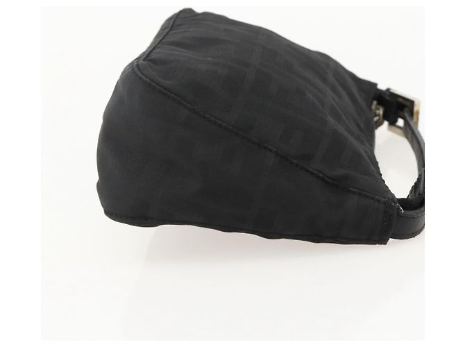FENDI Zucca Canvas Hand Pouch Nylon Black Silver - vista 4