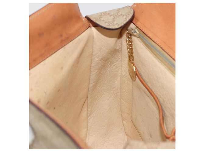 Céline CELINE Macadam Canvas Shoulder Bag PVC Beige Gold - vista 19