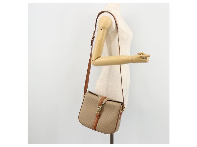 Céline CELINE Macadam Canvas Shoulder Bag PVC Beige Gold - vista 23