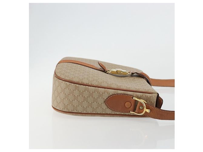 Céline CELINE Macadam Canvas Shoulder Bag PVC Beige Gold - vista 3