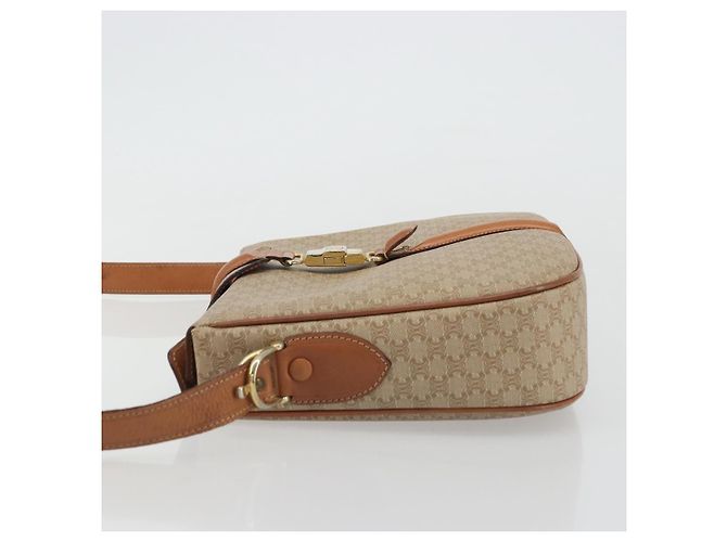 Céline CELINE Macadam Canvas Shoulder Bag PVC Beige Gold - vista 4
