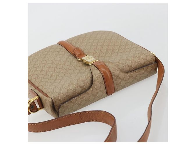 Céline CELINE Macadam Canvas Shoulder Bag PVC Beige Gold - vista 6