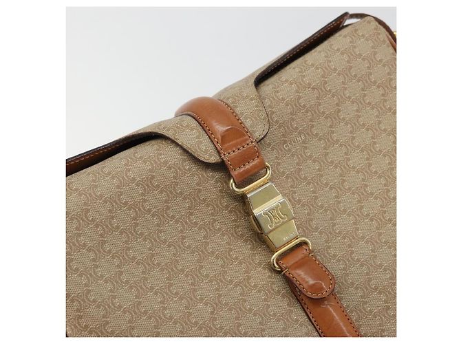 Céline CELINE Macadam Canvas Shoulder Bag PVC Beige Gold - vista 9