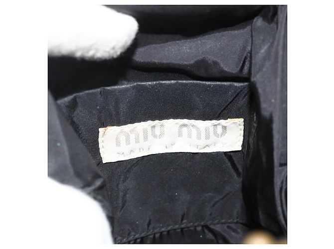 Miu Miu Shoulder Bag Leather Yellow - vista 17