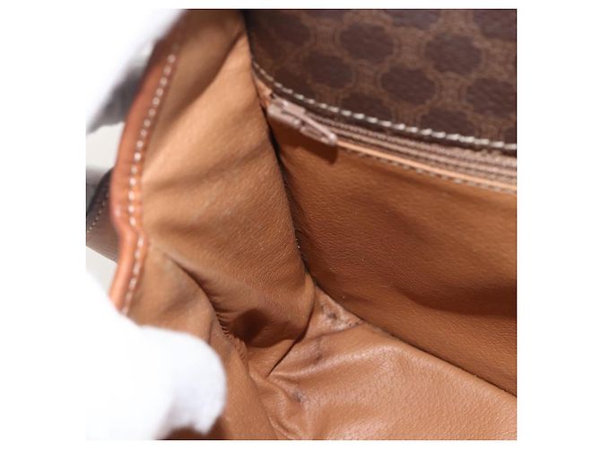 Céline CELINE Macadam Canvas Circle Shoulder Bag PVC Leather Brown Gold - vista 21