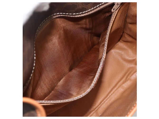 Céline CELINE Macadam Canvas Circle Shoulder Bag PVC Leather Brown Gold - vista 23