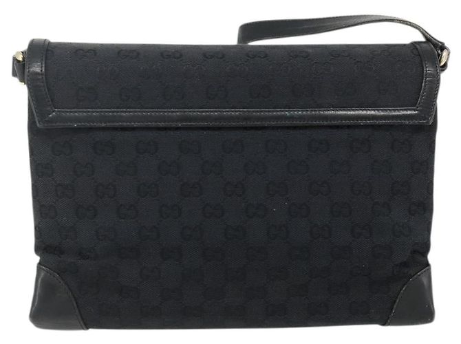 GUCCI GG Canvas Schultertasche Schwarz Gold - Ansicht 2