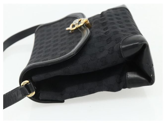 GUCCI GG Canvas Schultertasche Schwarz Gold - Ansicht 3
