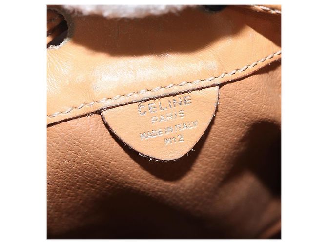 Céline CELINE Macadam Canvas Shoulder Bag PVC Beige Gold - vista 12
