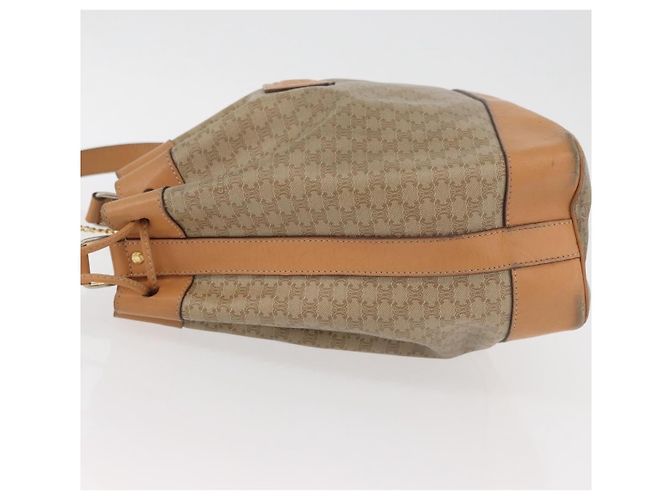Céline CELINE Macadam Canvas Shoulder Bag PVC Beige Gold - vista 4