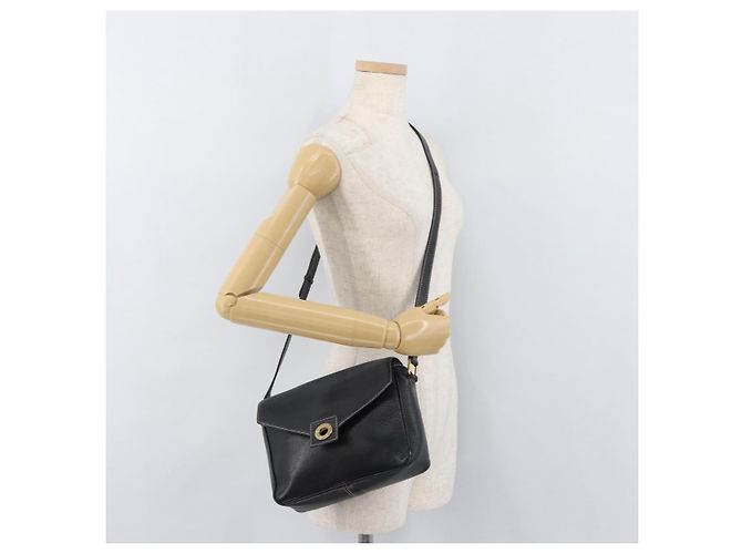 Céline CELINE Circle Shoulder Bag Leather Black Gold - vista 22