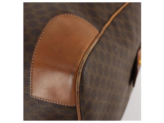 Céline CELINE Macadam Canvas Boston Bag PVC Leather Brown Gold - vista 15