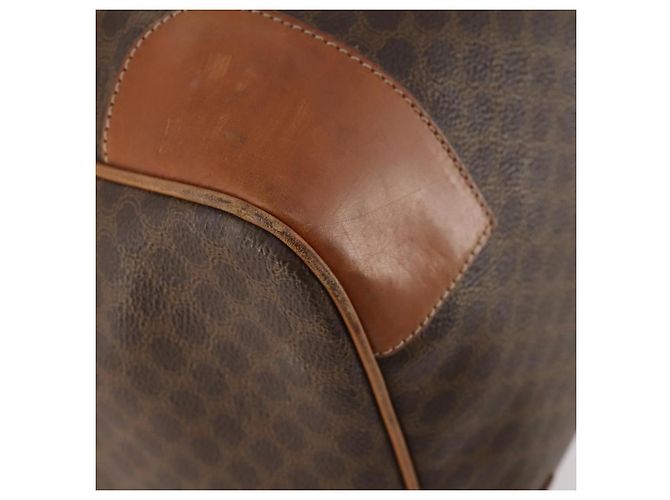 Céline CELINE Macadam Canvas Boston Bag PVC Leather Brown Gold - vista 16