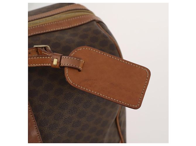 Céline CELINE Macadam Canvas Boston Bag PVC Leather Brown Gold - vista 19