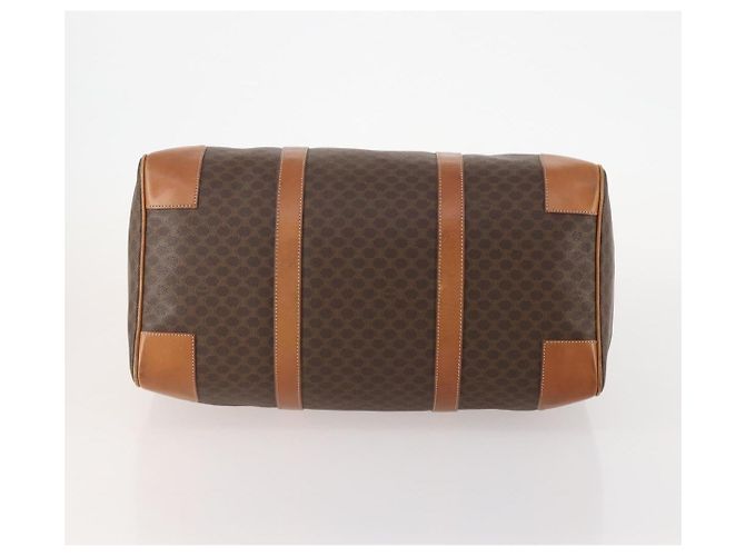 Céline CELINE Macadam Canvas Boston Bag PVC Leather Brown Gold - vista 5
