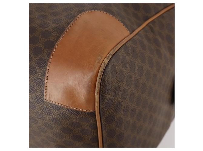 Céline CELINE Macadam Canvas Boston Bag PVC Leather Brown Gold - vista 9