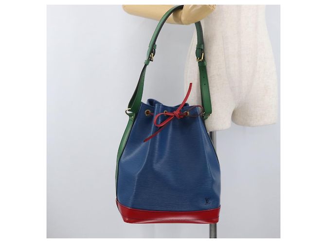 LOUIS VUITTON Epi Tricolor Noe Shoulder Bag Blue Red Green M44082 LV - vista 22