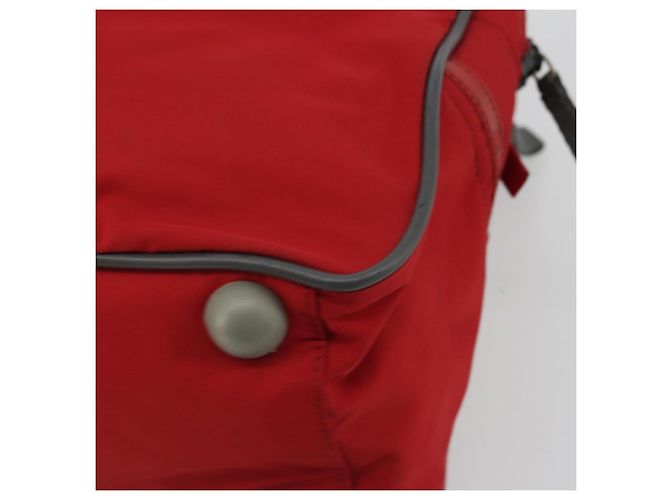 PRADA Sports Hand Bag Nylon Red Silver - vista 15