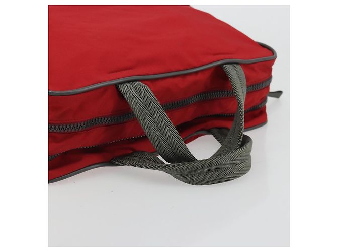 PRADA Sports Hand Bag Nylon Red Silver - vista 7