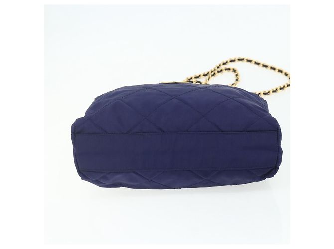 PRADA Chain Shoulder Bag Nylon Purple Gold - vista 5