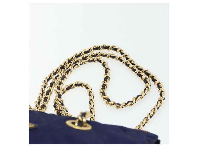 PRADA Chain Shoulder Bag Nylon Purple Gold - vista 8