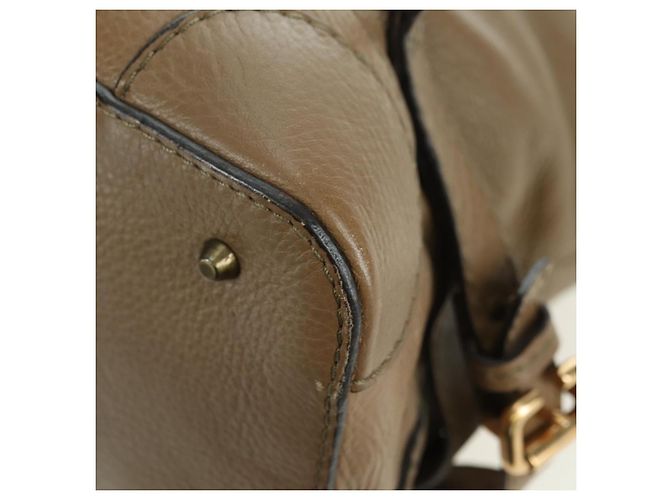 Chloé Chloe Paddington Shoulder Bag Leather Beige Silver Gold - vista 17