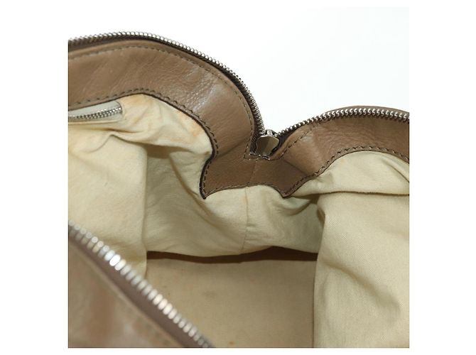 Chloé Chloe Paddington Shoulder Bag Leather Beige Silver Gold - vista 22