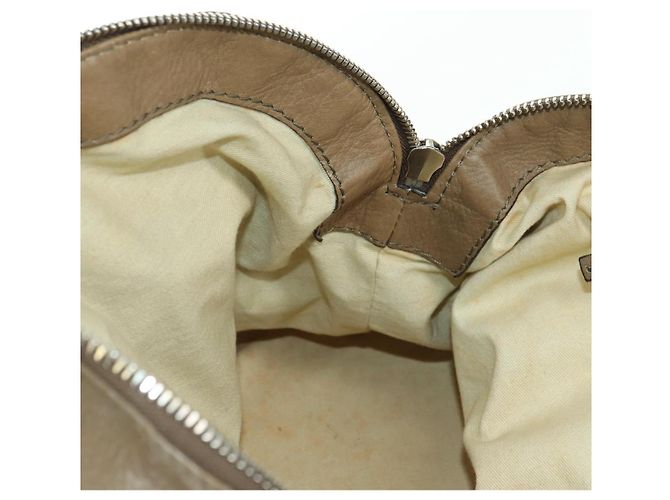 Chloé Chloe Paddington Shoulder Bag Leather Beige Silver Gold - vista 23