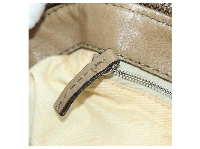 Chloé Chloe Paddington Shoulder Bag Leather Beige Silver Gold - vista 24