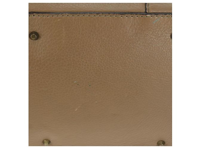 Chloé Chloe Paddington Shoulder Bag Leather Beige Silver Gold - vista 6
