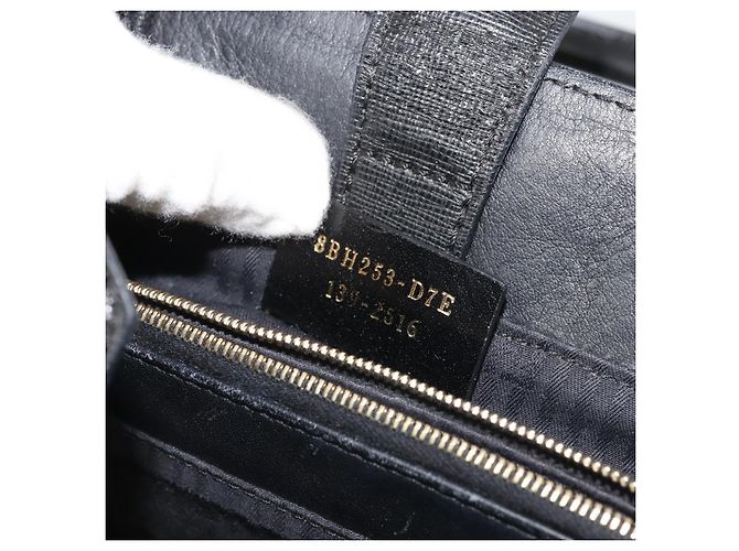 FENDI 2JOURS Hand Bag Leather Black Gold - vista 12