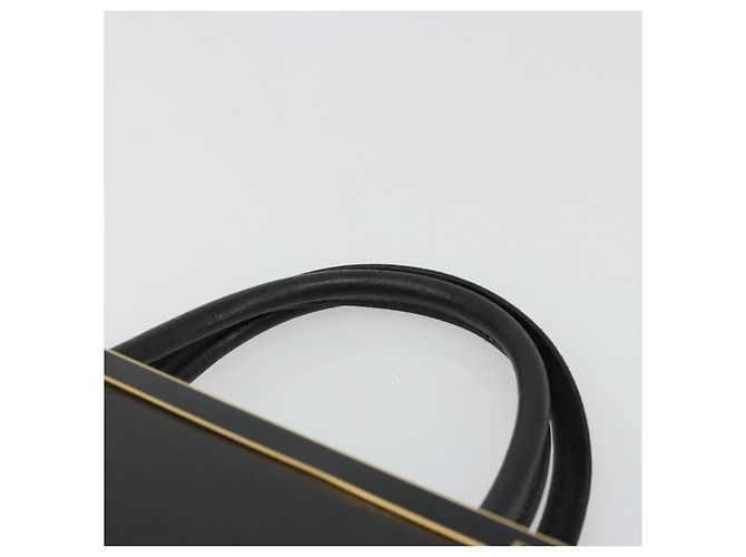 FENDI 2JOURS Hand Bag Leather Black Gold - vista 8
