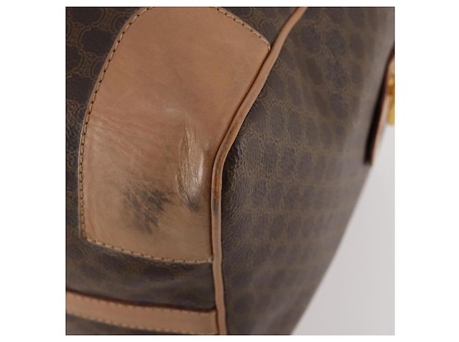 Céline CELINE Macadam Canvas Boston Bag PVC Leather Brown Gold - vista 15