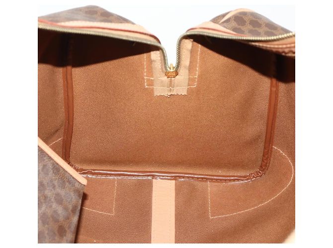 Céline CELINE Macadam Canvas Boston Bag PVC Leather Brown Gold - vista 21