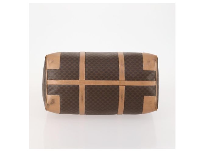 Céline CELINE Macadam Canvas Boston Bag PVC Leather Brown Gold - vista 5