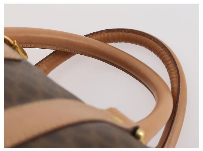 Céline CELINE Macadam Canvas Boston Bag PVC Leather Brown Gold - vista 8
