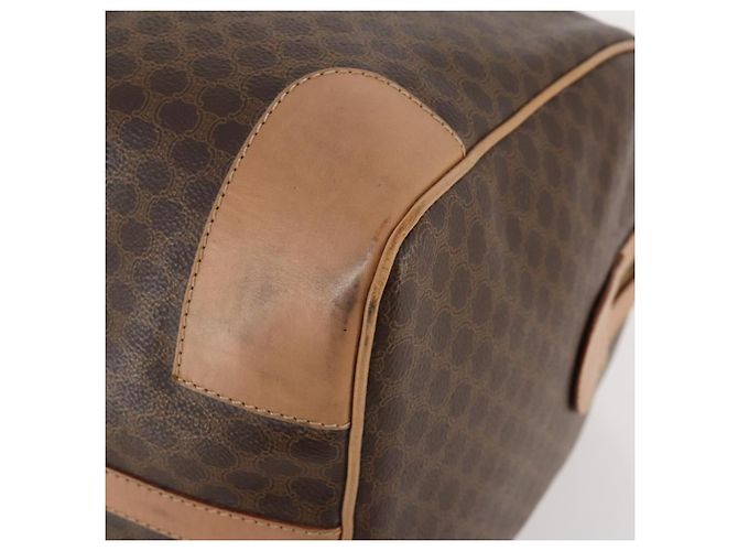 Céline CELINE Macadam Canvas Boston Bag PVC Leather Brown Gold - vista 9