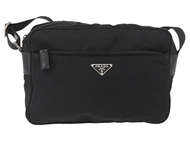 PRADA Shoulder Bag Nylon Black Silver - vista 13