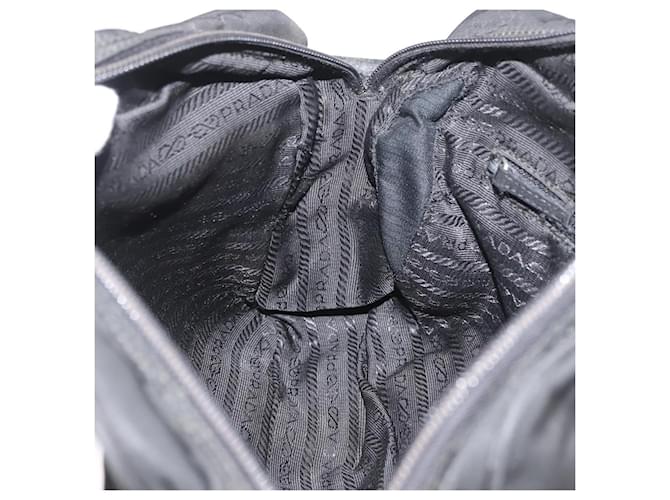 PRADA Shoulder Bag Nylon Black Silver - vista 22