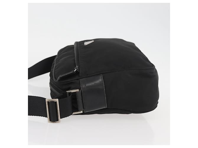 PRADA Shoulder Bag Nylon Black Silver - vista 4
