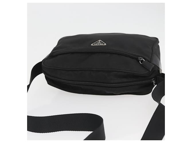 PRADA Shoulder Bag Nylon Black Silver - vista 6