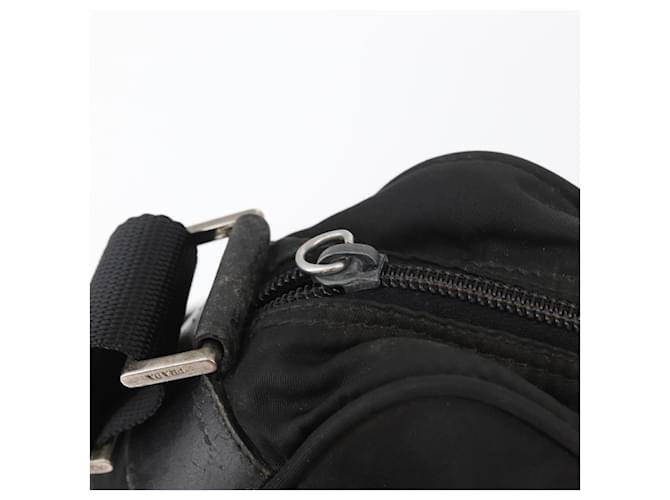 PRADA Shoulder Bag Nylon Black Silver - vista 9