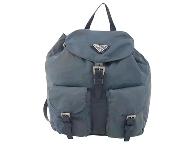 PRADA Backpack Nylon Blue Silver - vista 14