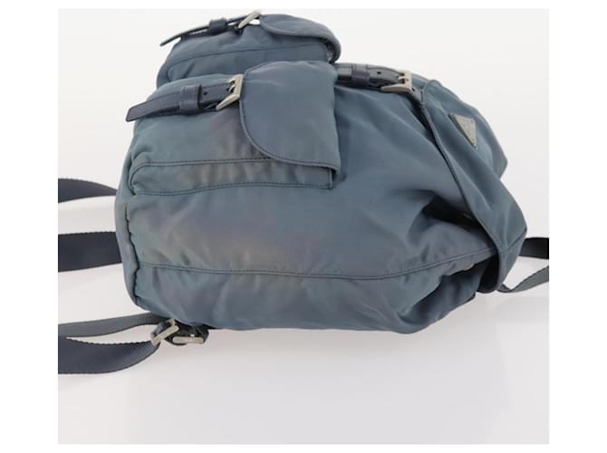 PRADA Backpack Nylon Blue Silver - vista 4