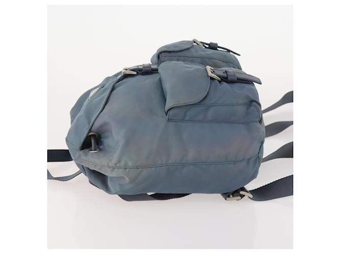PRADA Backpack Nylon Blue Silver - vista 5